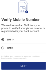 verifying mobile on BHIM